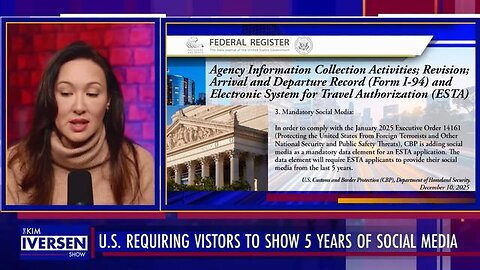 Trump Now FORCES Tourists to Show 5 Years of Social Media - Kim Iversen