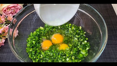 Whisk green onions with an egg, and you'll be delighted with the results! Deliciousness for pennies!