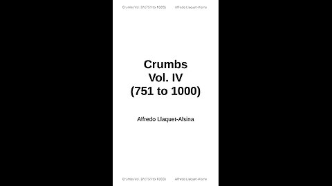 Crumbs Vol. IV (751 to 1000) | Video-book