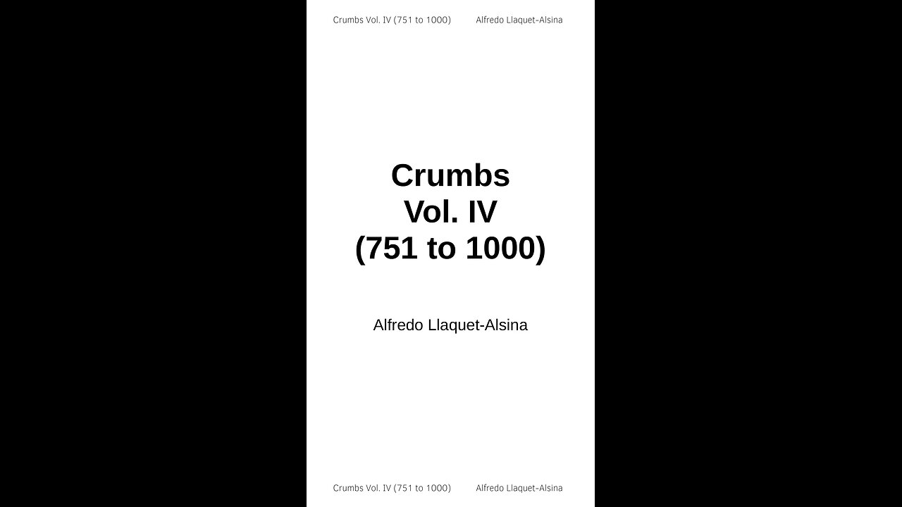Crumbs Vol. IV (751 to 1000) | Video-book