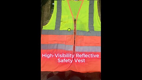 High-Visibility Reflective Safety Vest with Multi Pockets