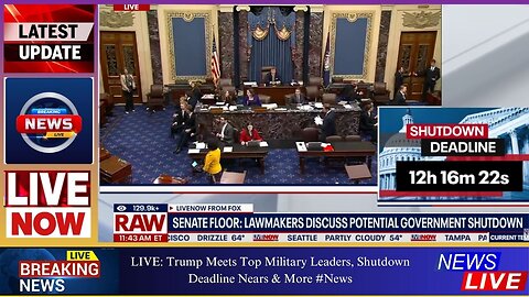 LIVE: Trump Meets Top Military Leaders, Shutdown Deadline Nears & More #News