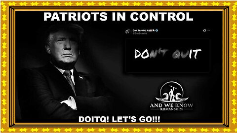 New And We Know 1.14.26 DON'T QUIT, PATRIOTS in CONTROL, how many coincidences Final phase