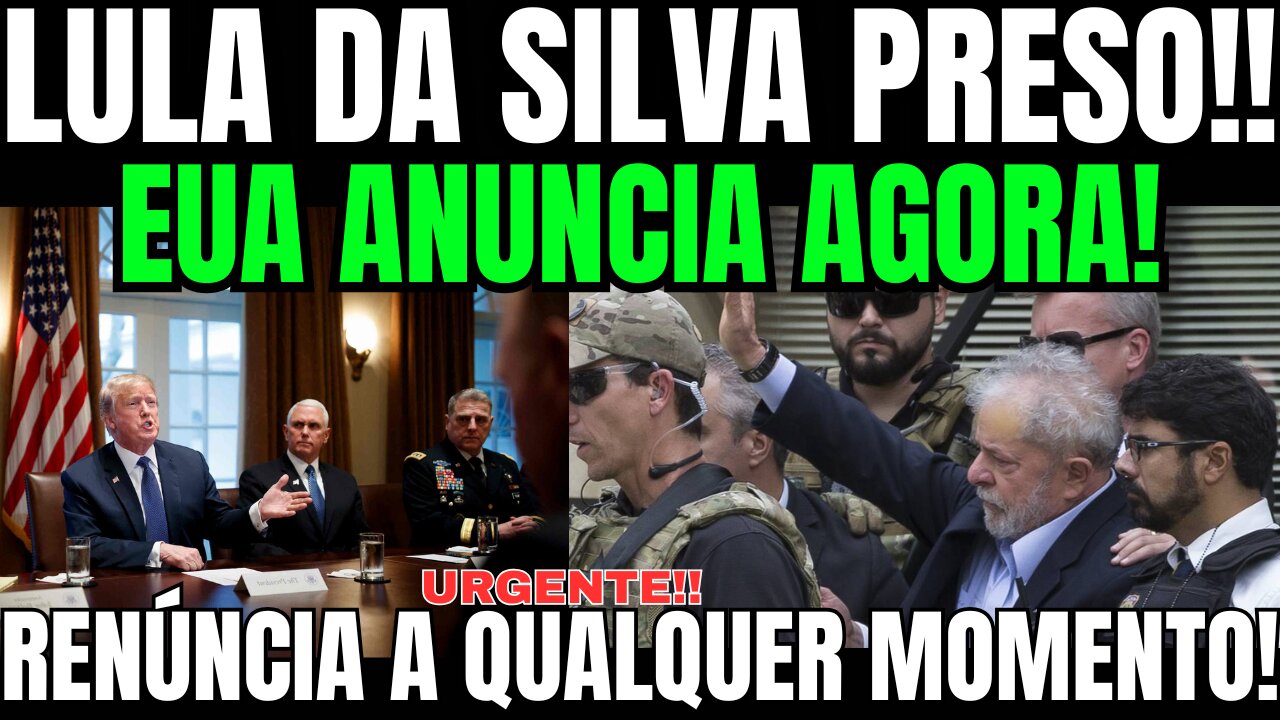 BOMBA!! LULA FORA DAS ELEIÇÕES EM 2026!! PRISÃO É ANUNCIADA EM WASHINGTON! A CASA CAIU