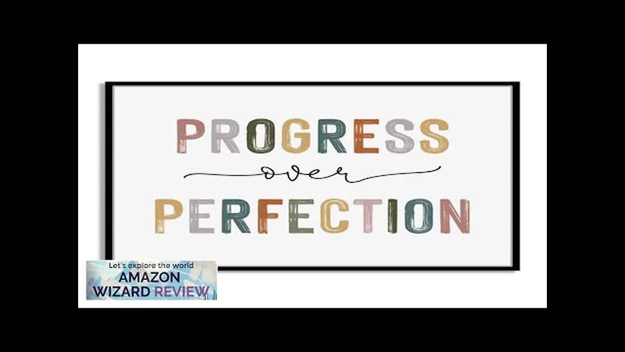 Progress Over Perfection Print Classroom Decor Kids Motivational Inspirational Office Review