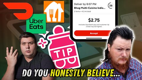 How "Tipping Culture" Affected the Gig Economy! - Doordash UberEats Grubhub #NoTipNoTrip