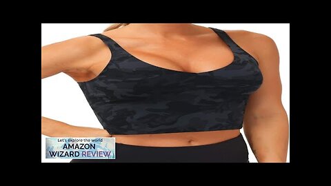 THE GYM PEOPLE Womens Camo Longline Sports Bra Wirefree Padded Medium Support Review