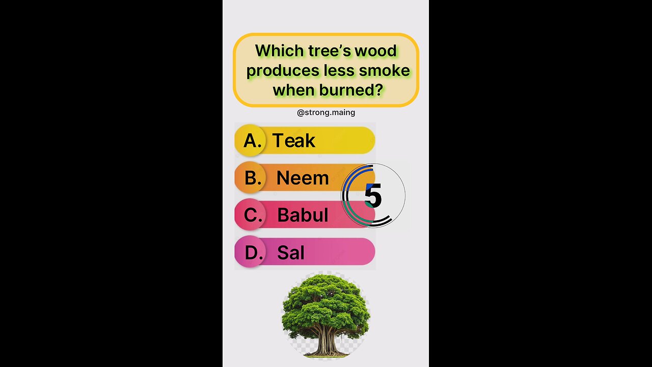 which three s wood produces less smoke 🌲🌳#shortsfeed #shorts #question-answer