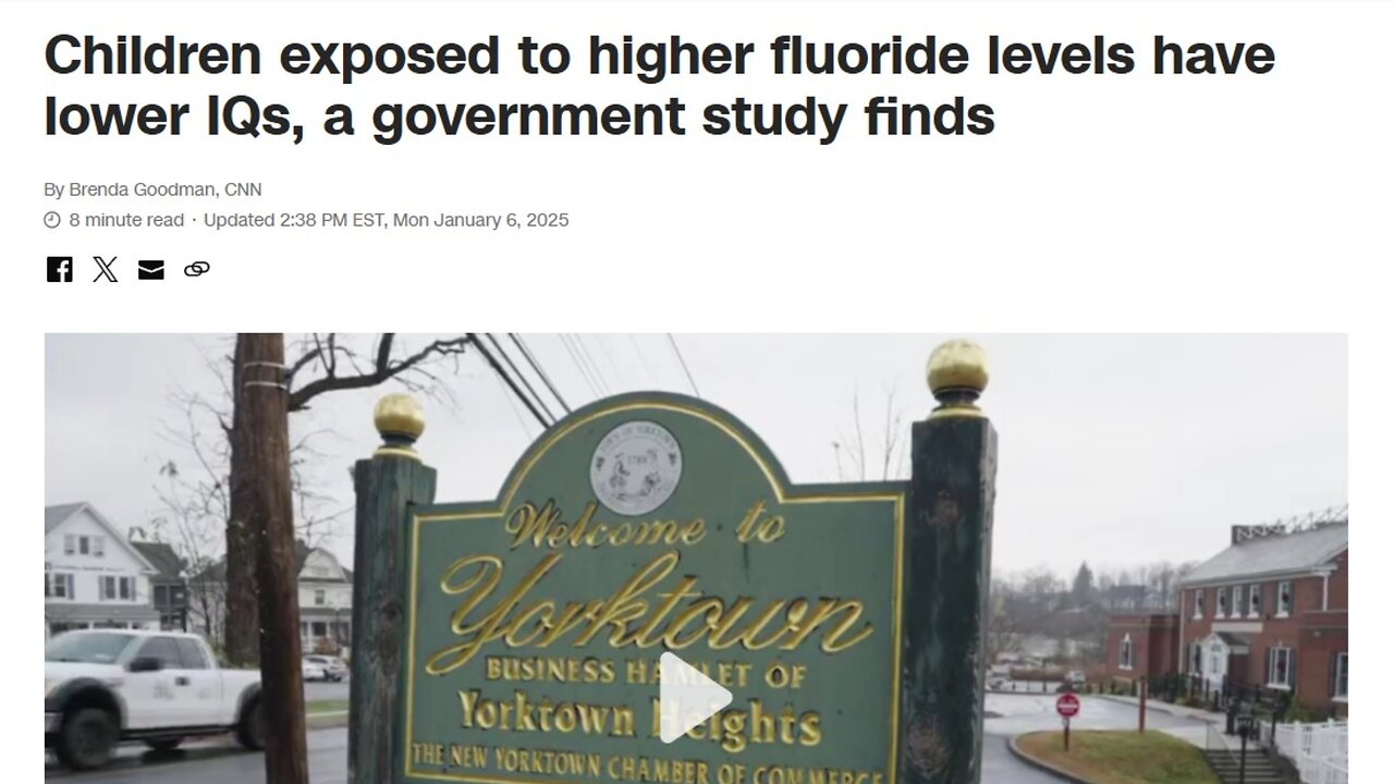 CNN ADMITS Fluoride Lowers IQ