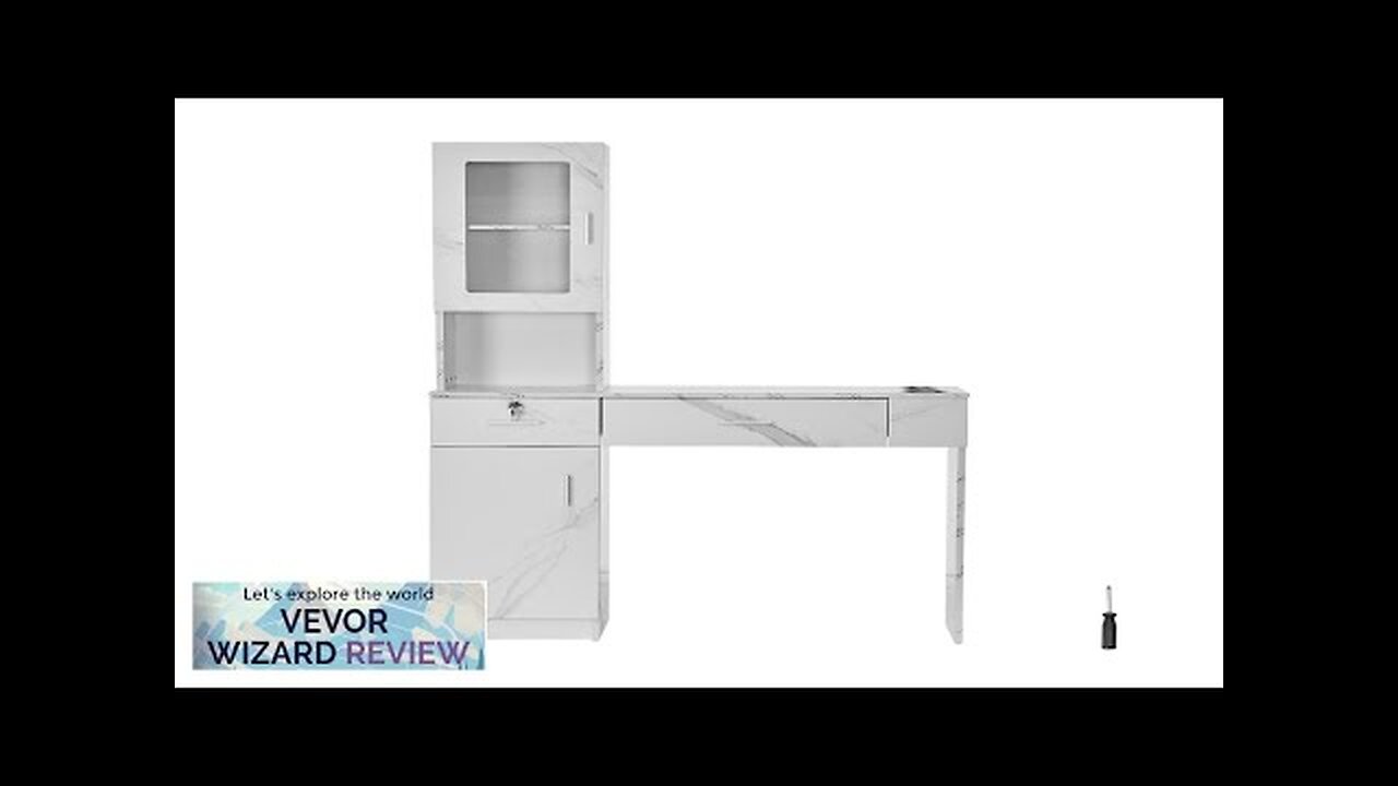 VEVOR Salon Workstation Wall-Mounted Unit for Hair Professionals Spa Styling Storage Review