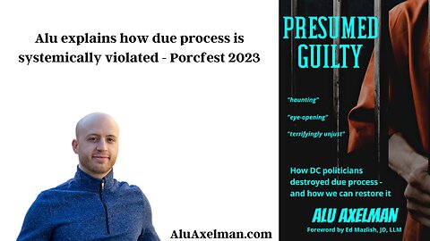 Alu explains how due process is systemically violated - Porcfest 2023