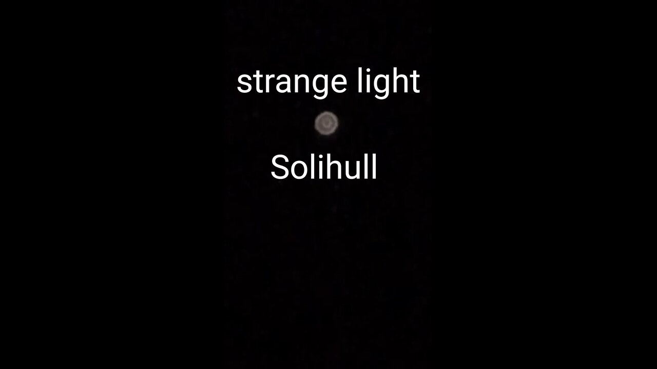 Strange light in Solihull, UK