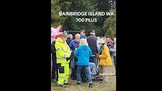 Footage from 'No Kings' Protest in Bainbridge Island, Washington [Old people need money too. SAD.]