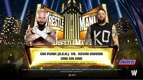 WWE 2k24 CM Punk vs Kevin Owens