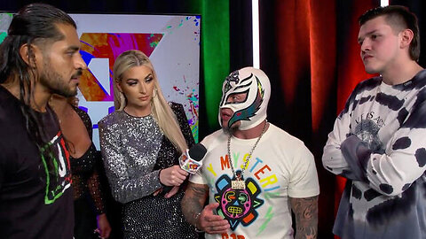 Rey & Dominik Mysterio confront Santos Escobar: WWE NXT, March 15, 2022 @WWE