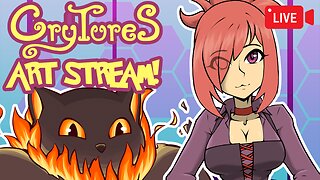 Vtuber Draws Fake Pokemon! | Crytures TTRPG