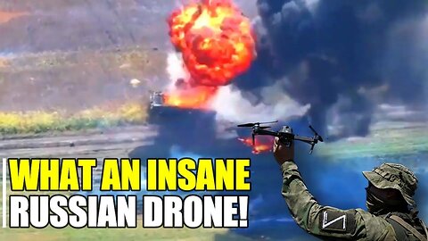 Insane explosion by Piranha drone annihilated Ukrainian tank into scrap