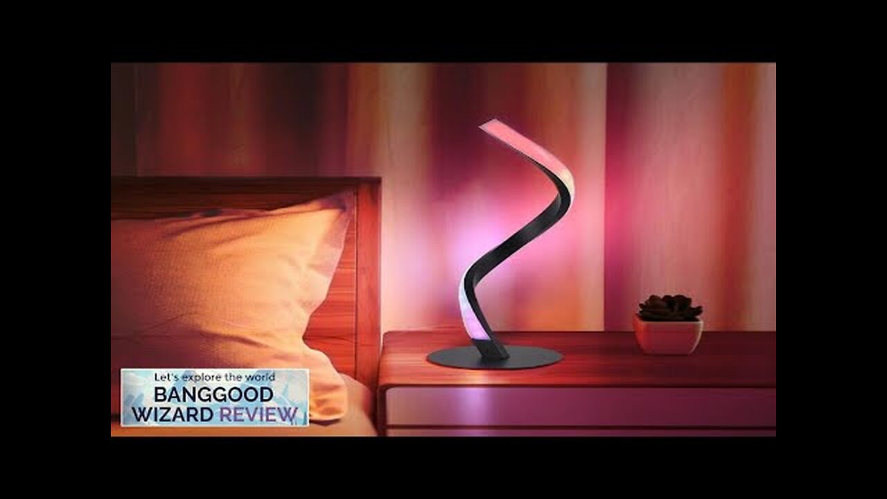 WiFi Spiral Bedside Table Lamp RGB LED Night Light Support Voice Control Review