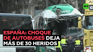 En Barcelona, un choque entre dos autobuses deja más de 30 heridos