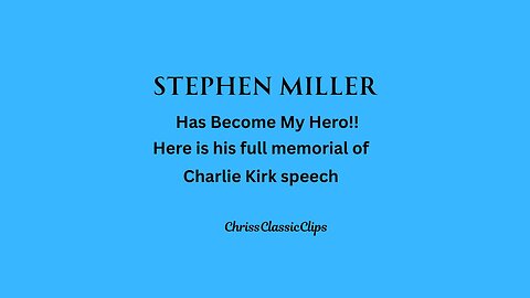 Stephen Miller! A Hero