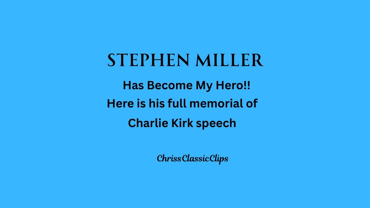 Stephen Miller! A Hero