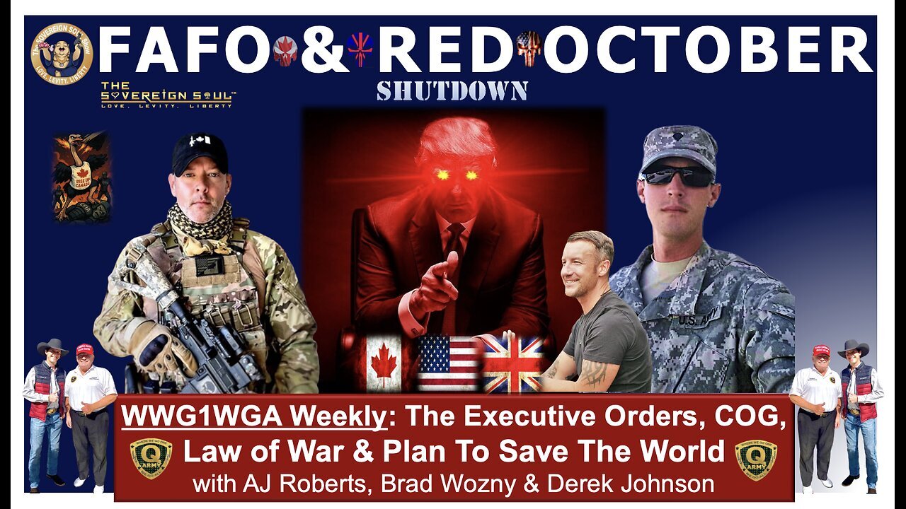 Trump's RED OCTOBER, Q 10 Days Darkness = Military Tribunals?! Derek Johnson, AJ Roberts, Brad Wozny