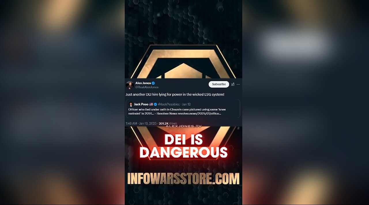 Dangerous DEI Hires - Alex Jones on X
