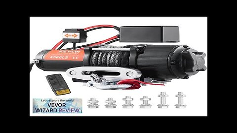 VEVOR Electric Winch 12V 4500 lb Load Capacity Nylon Rope Winch IP55 Review