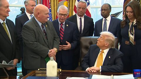 Trump participates in a signing ceremony
