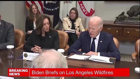 ‘No Pun Intended’: Speaking at Wildfire Briefing, Biden Tells Kamala Harris to ‘Fire Away’