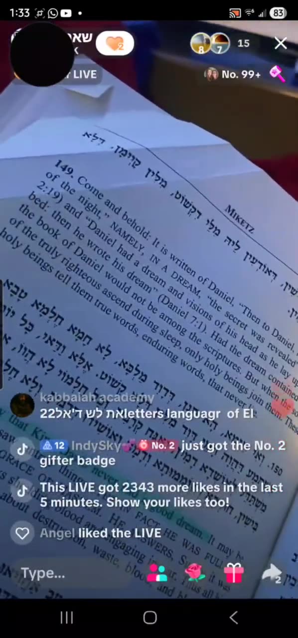 Midnight Zohar. R ALEPH 🤍. And Joseph remembered the dream. (MIKETZ 9) 11/30/25