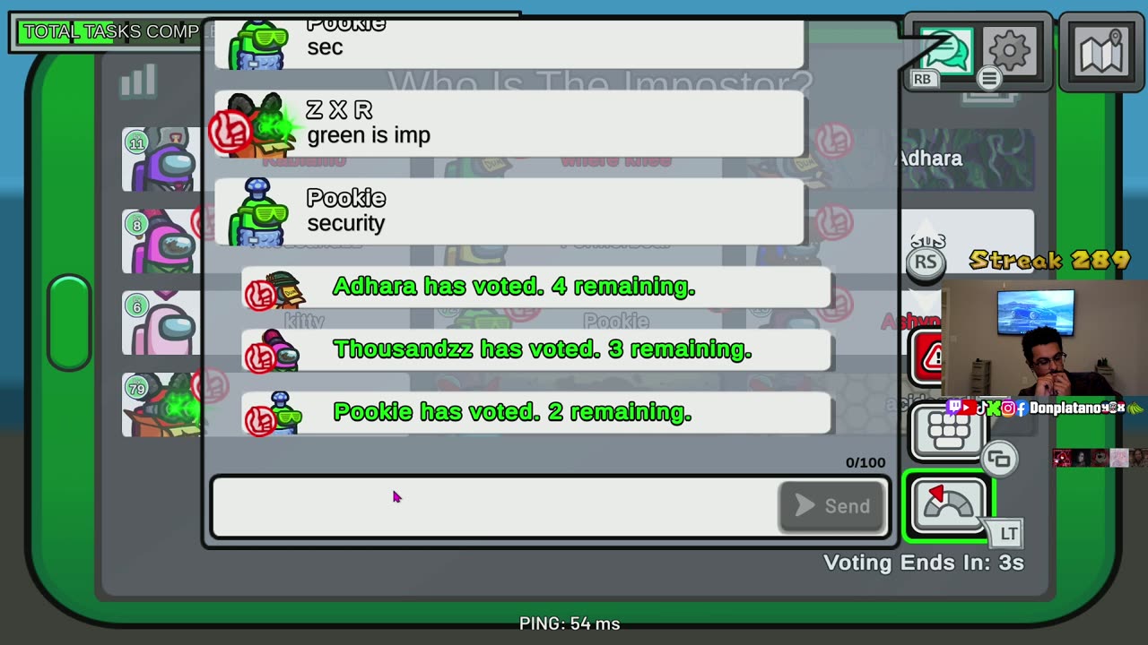 Streak 289: Yns will be made tonight