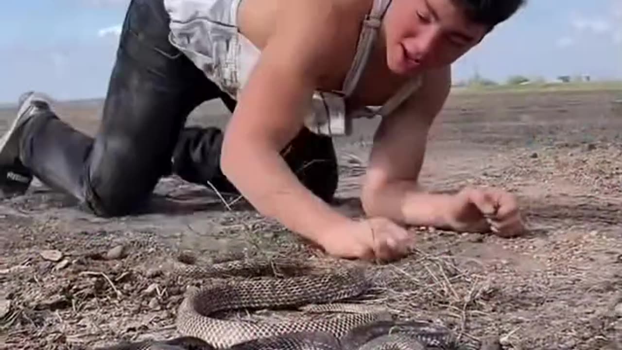 This boy bitten by a snake