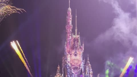 Dad & Lad Adventures | Hong Kong Disneyland Castle Night Show 🎆 | Fireworks, Lights & Magic!