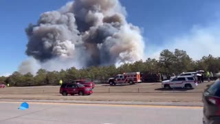 Multiple brush fires on the eastern end of Long Island, NY, in The Hamptons.