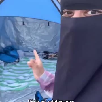 How does a Muslim woman eat in the beach while wearing a niqab?”