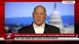 Border Czar Homan Fights Back: Legal Action Coming Over Fake Smears