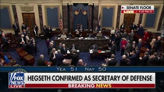 Vice President Vance Casts Tie-Breaking Vote, Confirms Pete Hegseth As Secretary of Defense