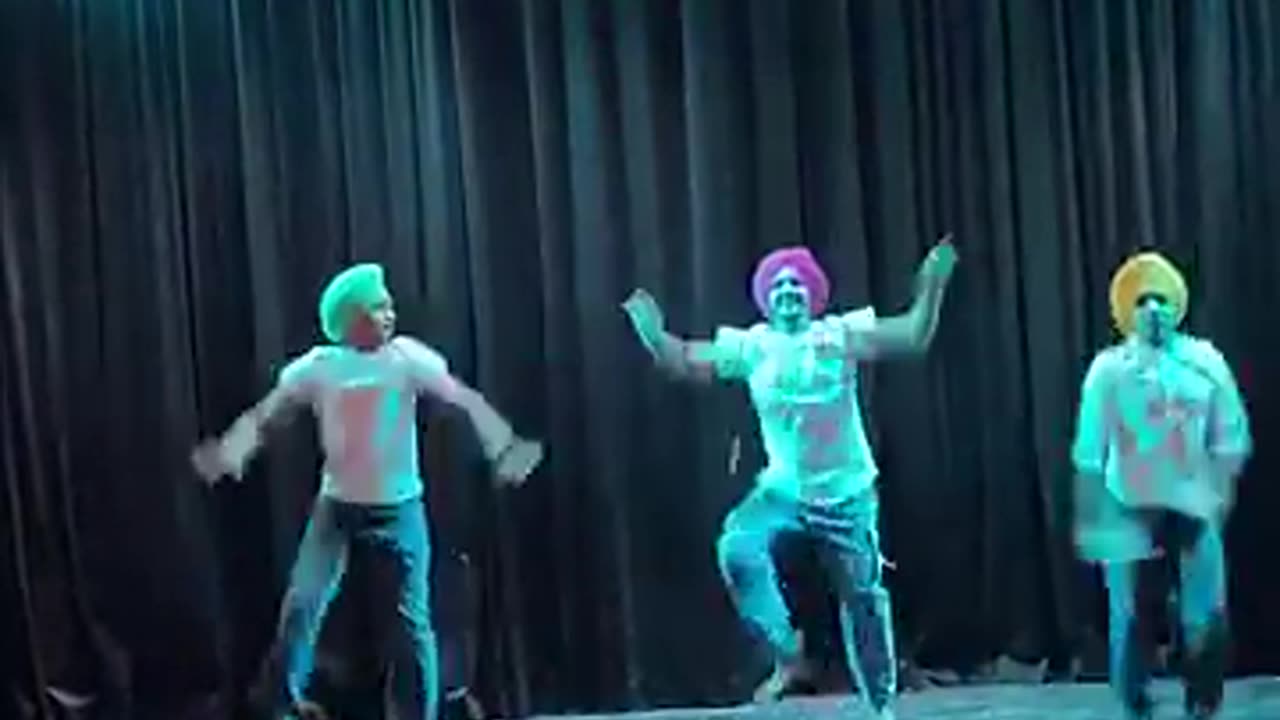 Doing Bhangrah with friends