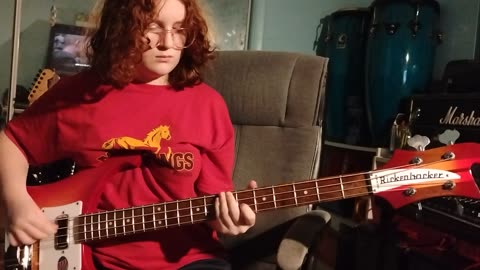 Little Guitars/Van Halen bass play along by Cara