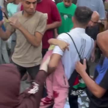 A strike hit the crowded Al-Nuseirat market in the area that the occupation described as ‘safe’…