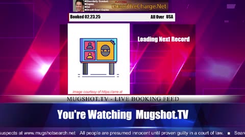 Mugshot TV - Live Arrest Booking Video Stream