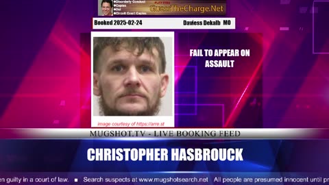 Mugshot TV - Live Arrest Booking Video Stream