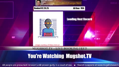 Mugshot TV - Live Arrest Booking Video Stream