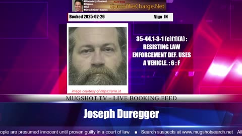 Mugshot TV - Live Arrest Booking Video Stream