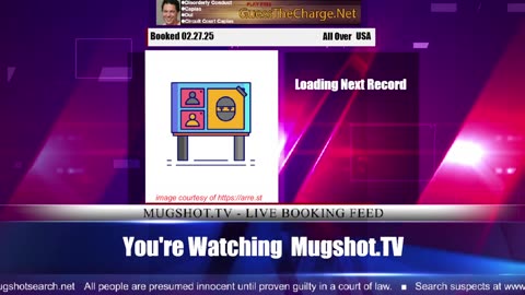 Mugshot TV - Live Arrest Booking Video Stream