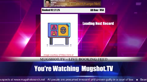 Mugshot TV - Live Arrest Booking Video Stream