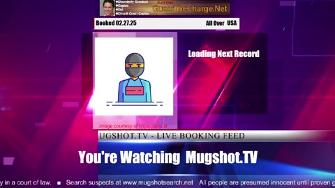 Mugshot TV - Live Arrest Booking Video Stream