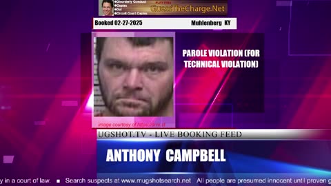 Mugshot TV - Live Arrest Booking Video Stream