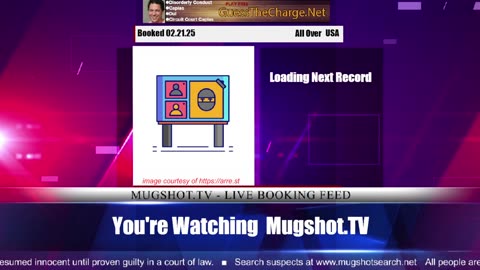 Mugshot TV - Live Arrest Booking Video Stream